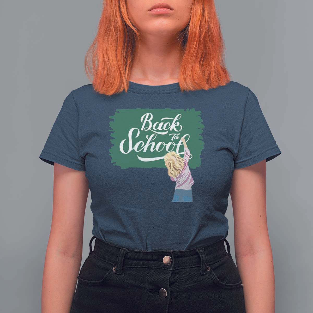 Back To School T Shirt For Women Student Toddler Girl Green Board - Wonder Print Shop