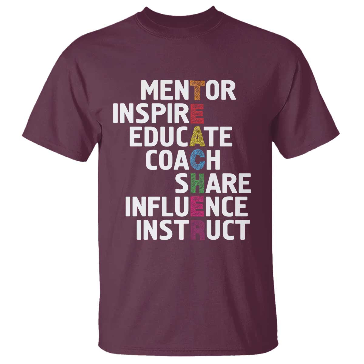 Inspirational Educator Teacher T Shirt Back To School Mentor Coach - Wonder Print Shop