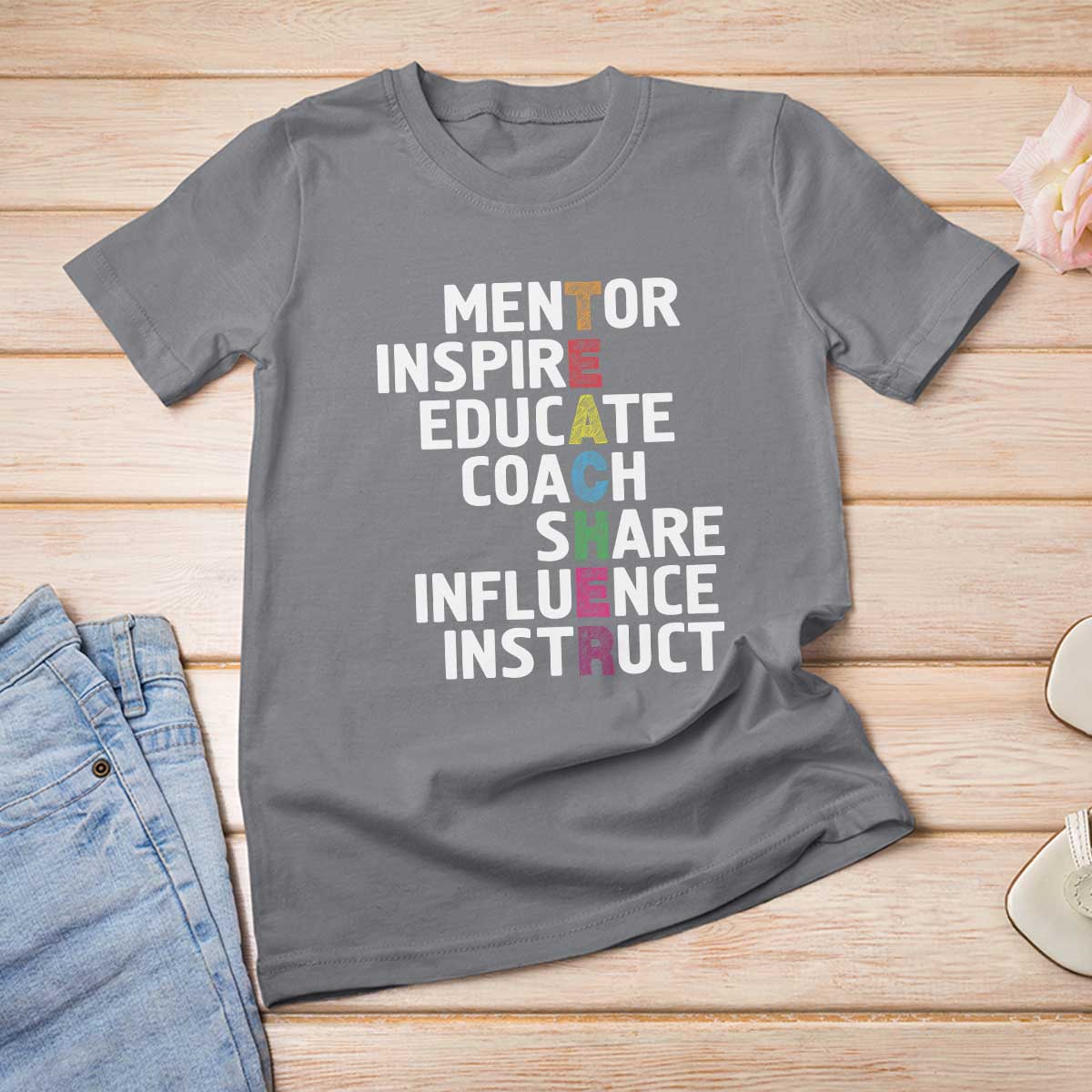 Inspirational Educator Teacher T Shirt For Women Back To School Mentor Coach - Wonder Print Shop