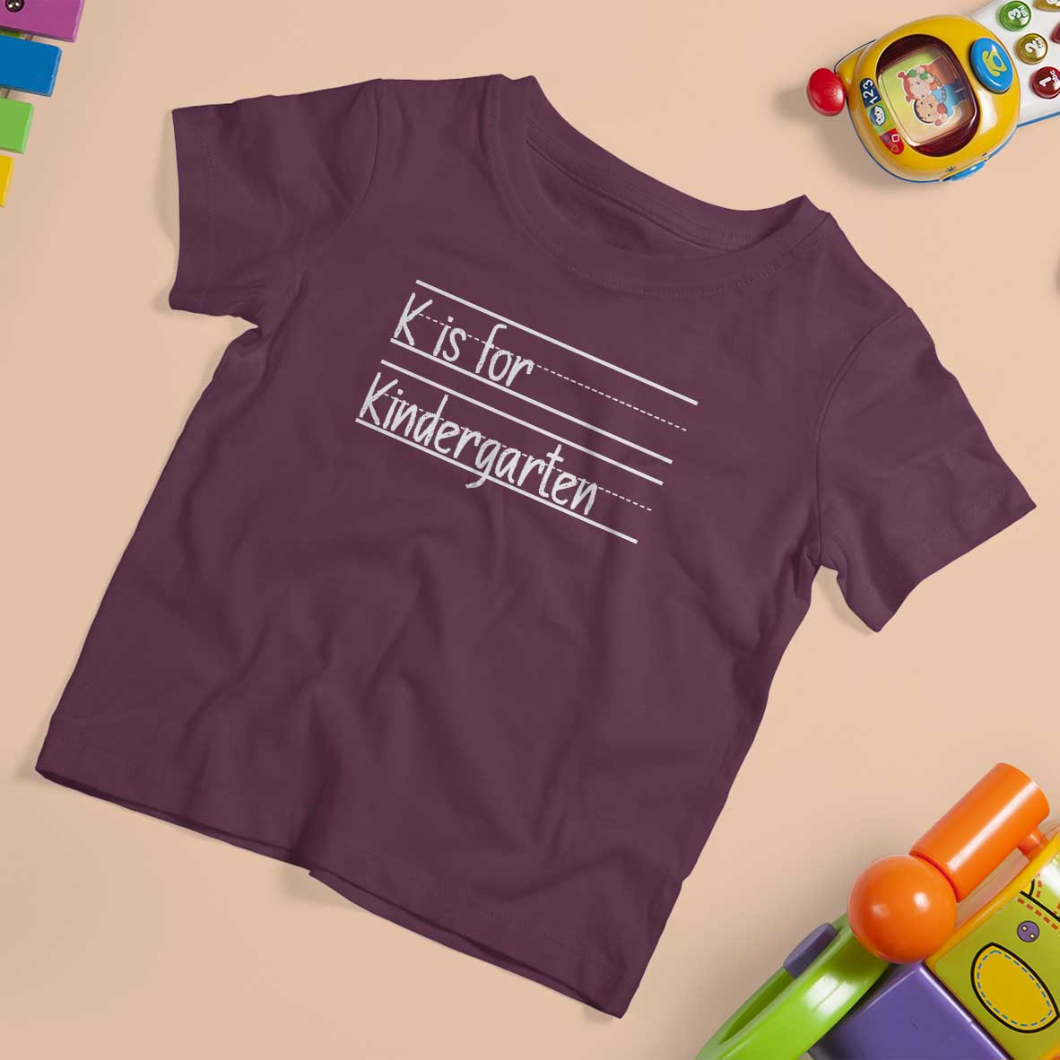 K Is For Kindergarten T Shirt For Kid Back To School Board Kinder Squad - Wonder Print Shop