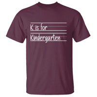 K Is For Kindergarten T Shirt Back To School Board Kinder Squad - Wonder Print Shop