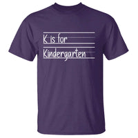 K Is For Kindergarten T Shirt Back To School Board Kinder Squad - Wonder Print Shop
