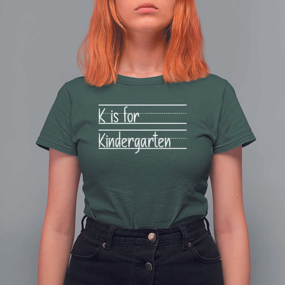 K Is For Kindergarten T Shirt For Women Back To School Board Kinder Squad - Wonder Print Shop