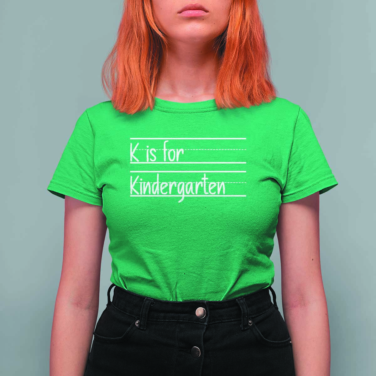 K Is For Kindergarten T Shirt For Women Back To School Board Kinder Squad - Wonder Print Shop