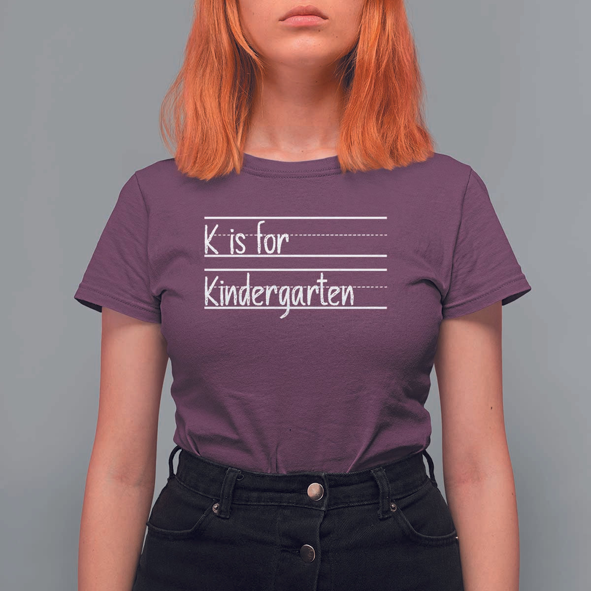 K Is For Kindergarten T Shirt For Women Back To School Board Kinder Squad - Wonder Print Shop
