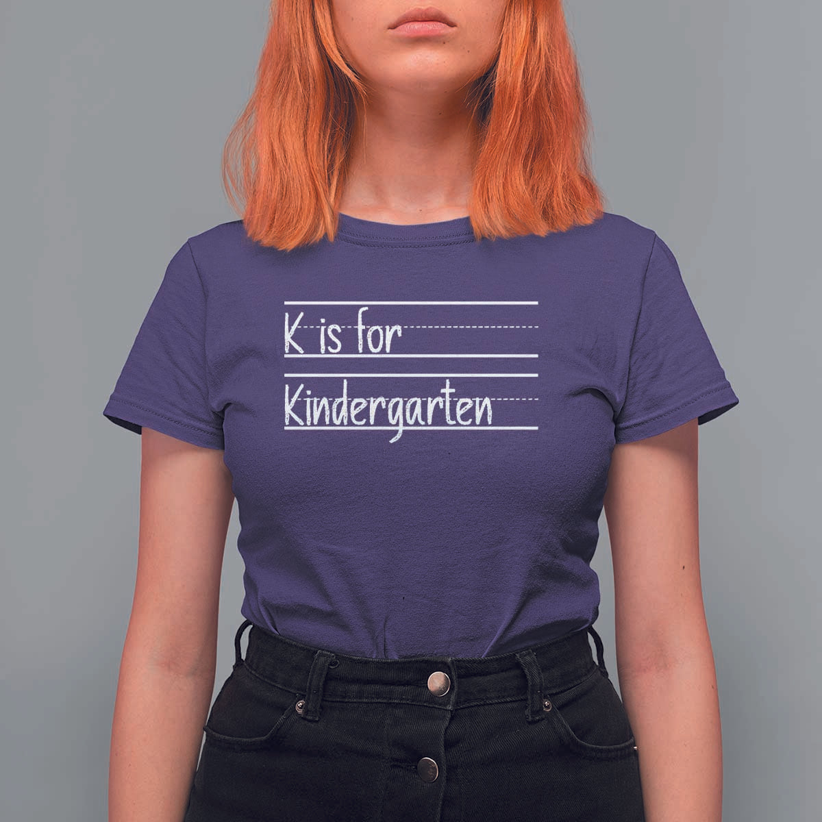 K Is For Kindergarten T Shirt For Women Back To School Board Kinder Squad - Wonder Print Shop