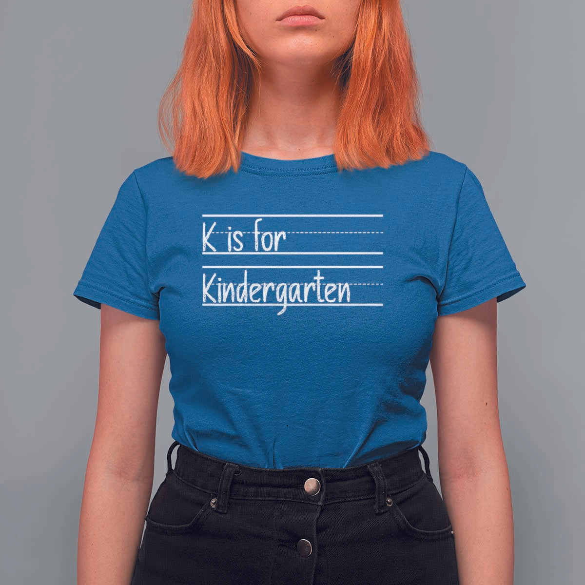 K Is For Kindergarten T Shirt For Women Back To School Board Kinder Squad - Wonder Print Shop
