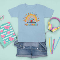 We Are Hungry For Learning T Shirt For Kid Back To School Rainbow Caterpillar Apple - Wonder Print Shop