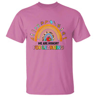 We Are Hungry For Learning T Shirt Back To School Rainbow Caterpillar Apple - Wonder Print Shop