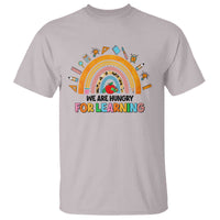 We Are Hungry For Learning T Shirt Back To School Rainbow Caterpillar Apple - Wonder Print Shop