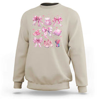 Coquette School Sweatshirt Pink Bow Heart Backpack Note Tape Pencil - Wonder Print Shop