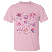 Coquette School T Shirt Pink Bow Heart Backpack Note Tape Pencil - Wonder Print Shop