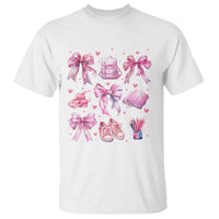Coquette School T Shirt Pink Bow Heart Backpack Note Tape Pencil - Wonder Print Shop