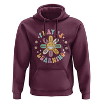 Play Is Learning Hoodie Teachers Inspirational Retro Groovy Daisy - Wonder Print Shop