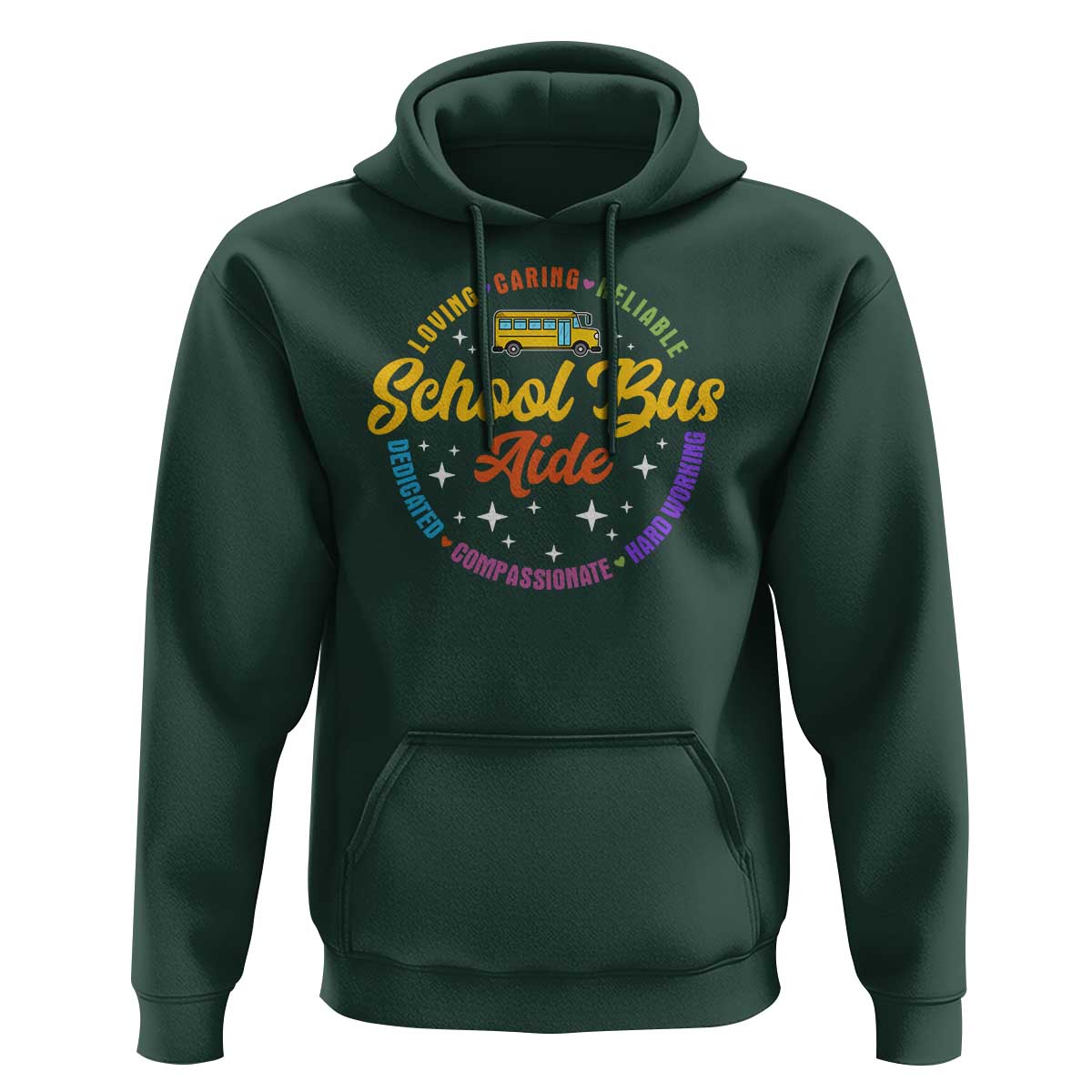 School Bus Aide Hoodie Back To School Matching Group Squad - Wonder Print Shop