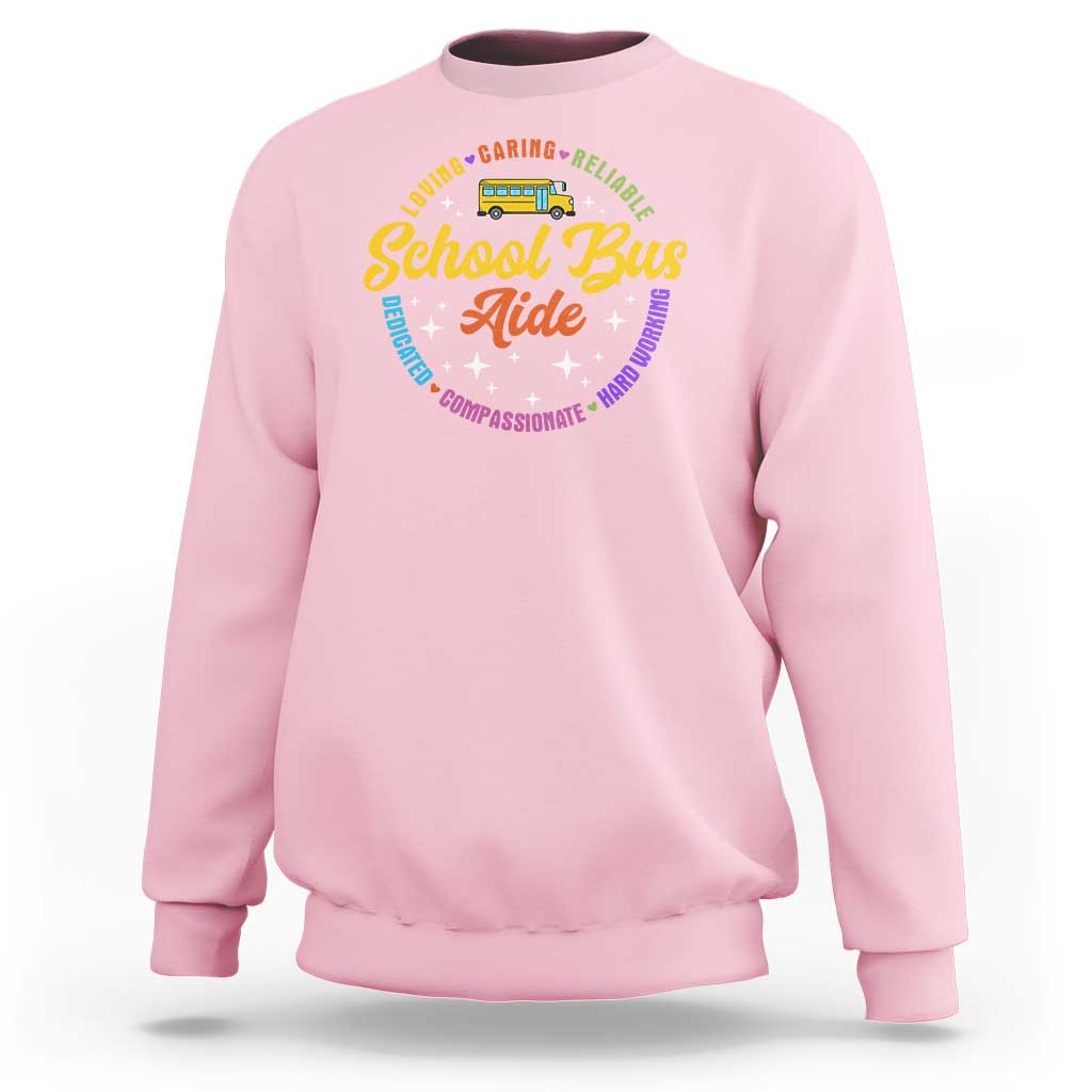 School Bus Aide Sweatshirt Back To School Matching Group Squad - Wonder Print Shop