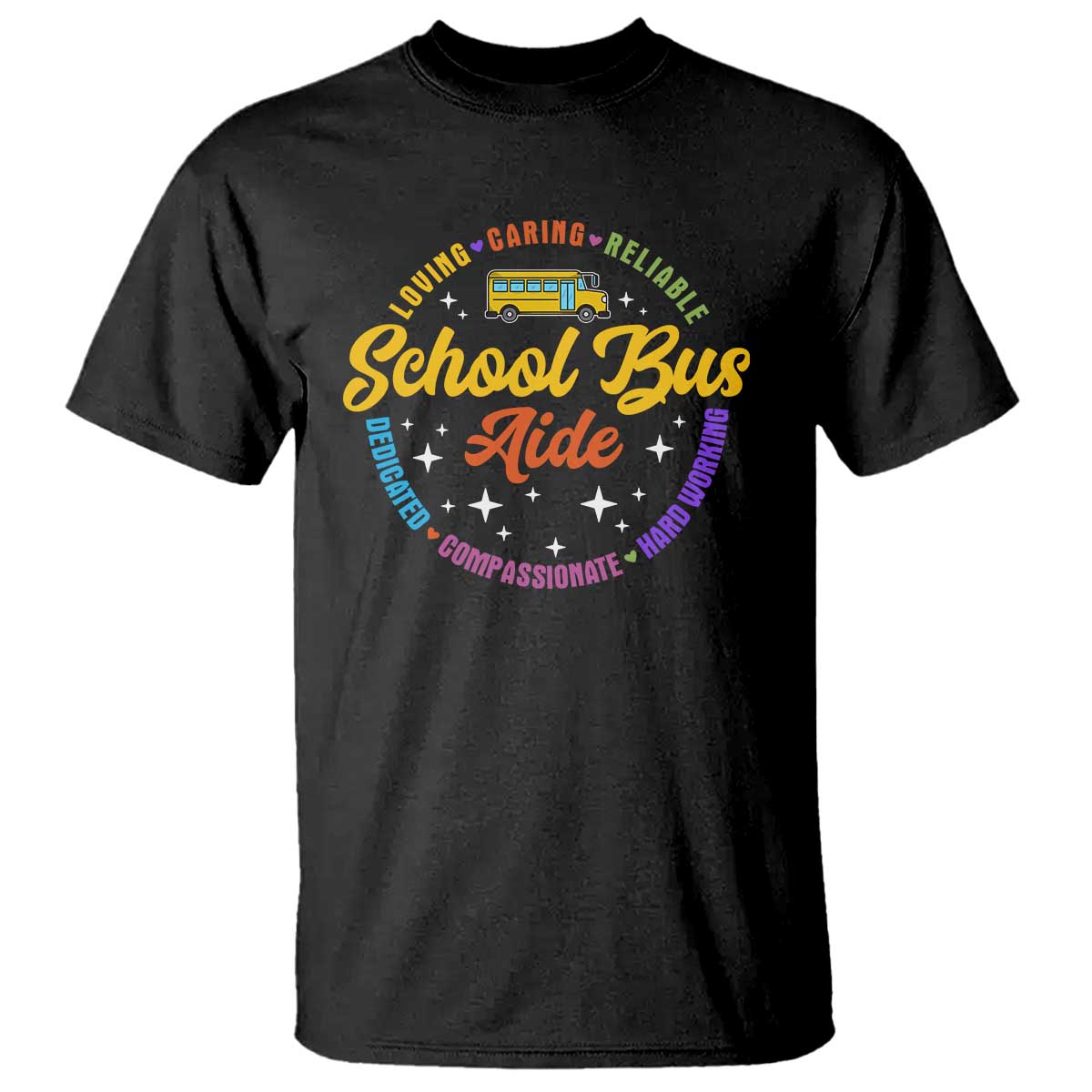 School Bus Aide T Shirt Back To School Matching Group Squad - Wonder Print Shop