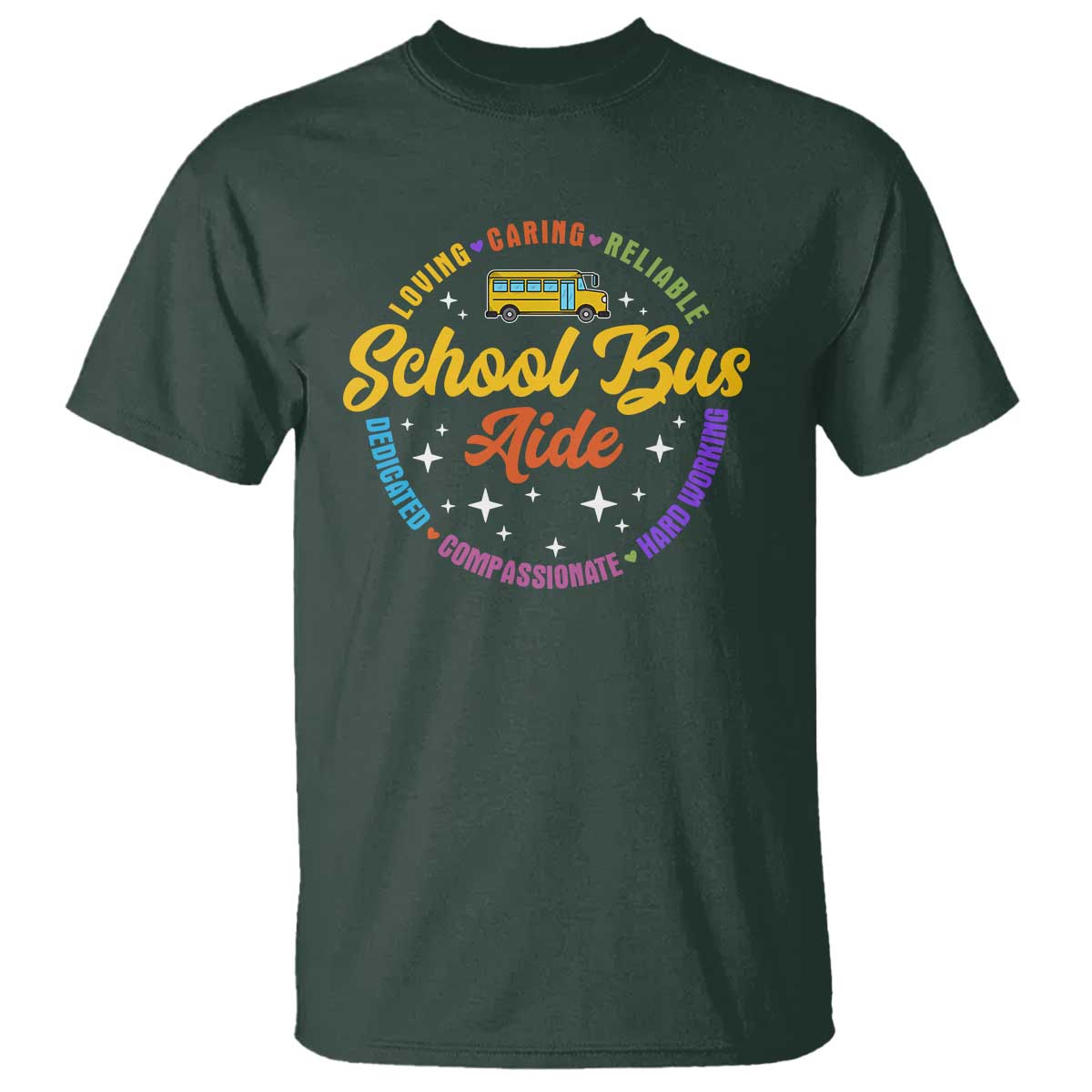 School Bus Aide T Shirt Back To School Matching Group Squad - Wonder Print Shop