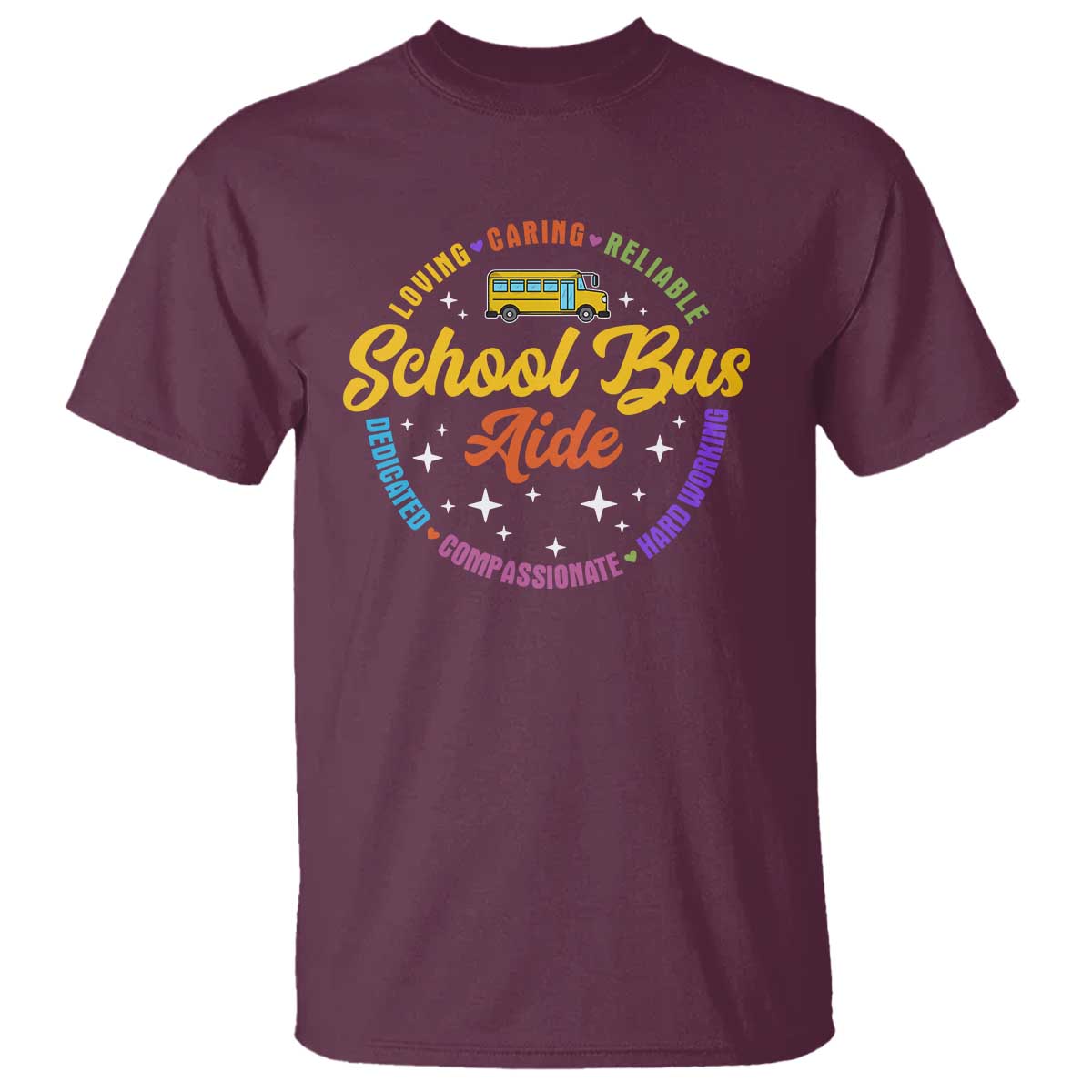 School Bus Aide T Shirt Back To School Matching Group Squad - Wonder Print Shop