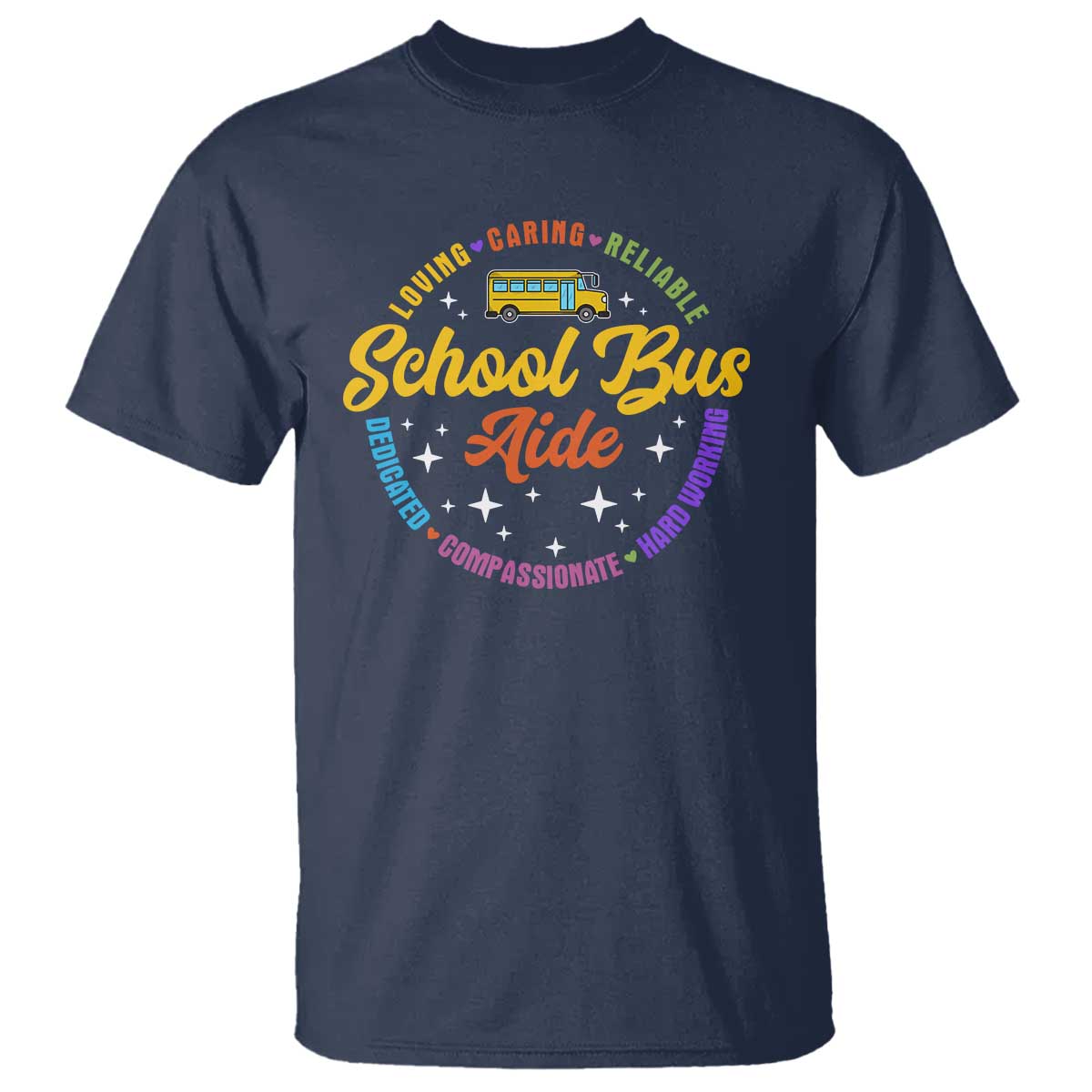 School Bus Aide T Shirt Back To School Matching Group Squad - Wonder Print Shop