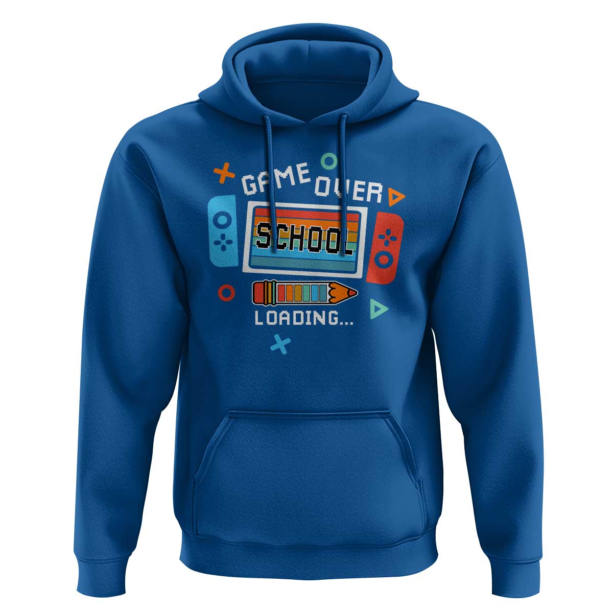 Game Over School Loading Hoodie Game Console Pencil End Summer - Wonder Print Shop