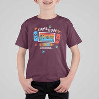Game Over School Loading T Shirt For Kid Game Console Pencil End Summer - Wonder Print Shop