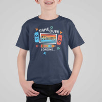 Game Over School Loading T Shirt For Kid Game Console Pencil End Summer - Wonder Print Shop