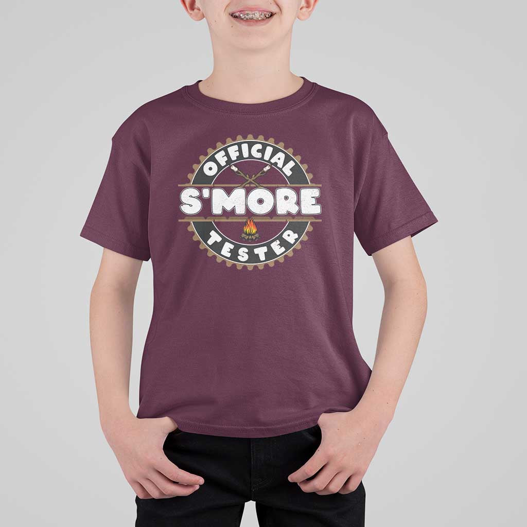 Funny Official Smores Tester T Shirt For Kid Camping Chocolate Marshmallow - Wonder Print Shop