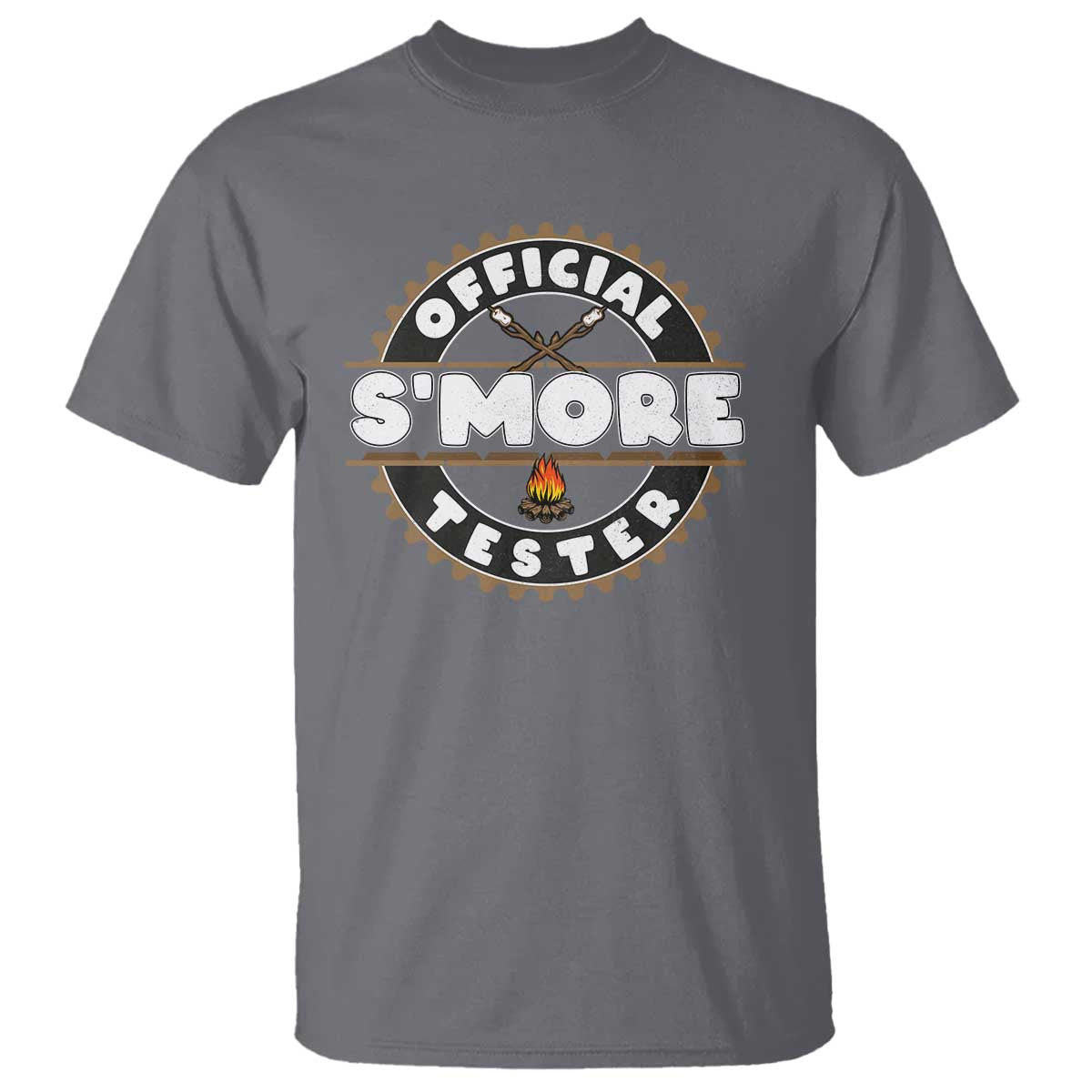 Funny Official Smores Tester T Shirt Camping Chocolate Marshmallow - Wonder Print Shop