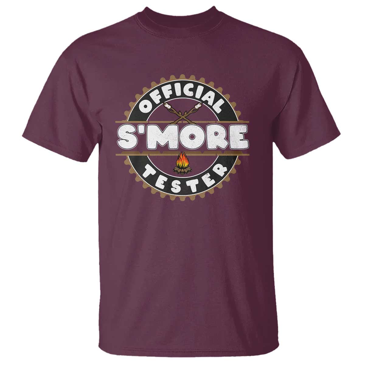Funny Official Smores Tester T Shirt Camping Chocolate Marshmallow - Wonder Print Shop