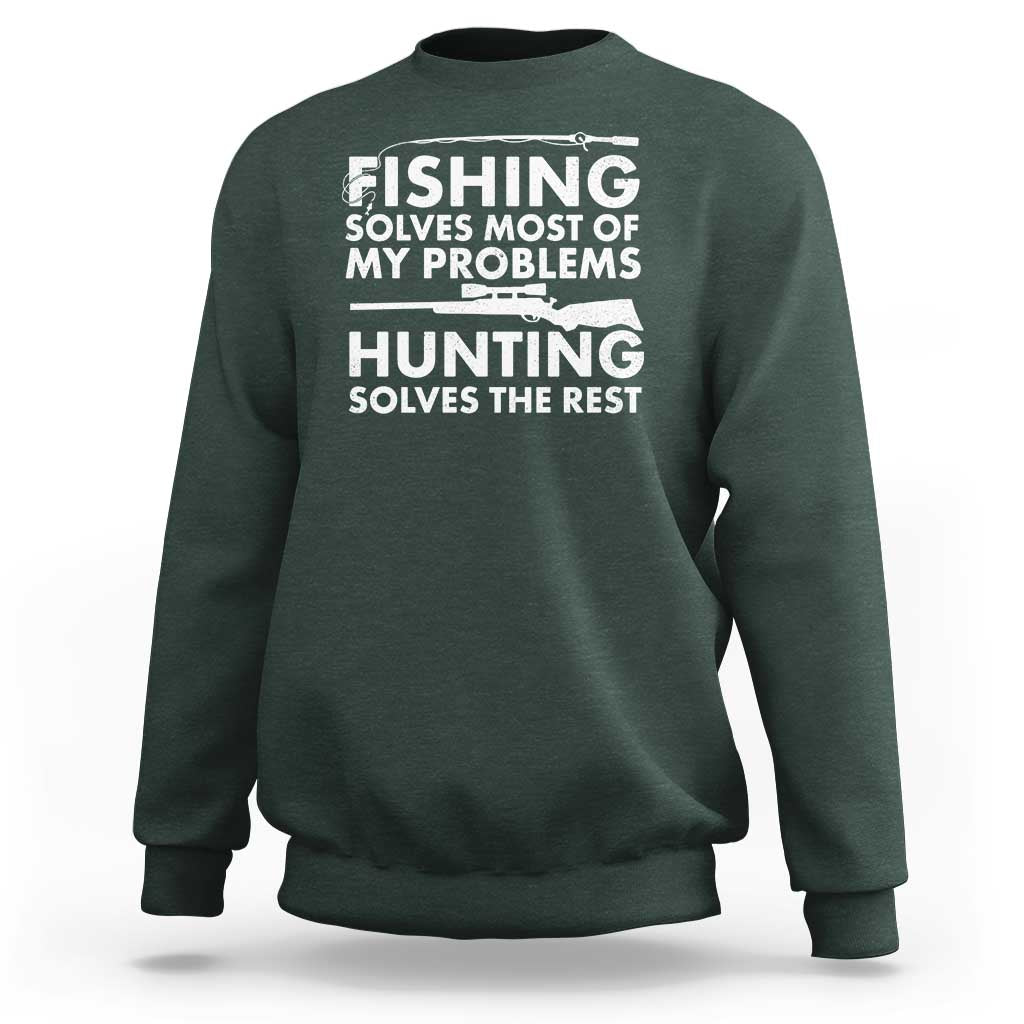 Funny Hunter Sweatshirt Fishing And Hunting Father's Day - Wonder Print Shop