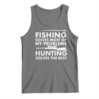 Funny Hunter Tank Top Fishing And Hunting Father's Day