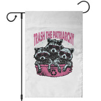 Funny Trash The Patriarchy Garden Flag Feral Feminist Racoon - Wonder Print Shop