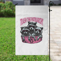 Funny Trash The Patriarchy Garden Flag Feral Feminist Racoon - Wonder Print Shop