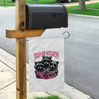Funny Trash The Patriarchy Garden Flag Feral Feminist Racoon - Wonder Print Shop