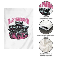 Funny Trash The Patriarchy Garden Flag Feral Feminist Racoon - Wonder Print Shop