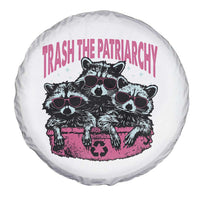 Funny Trash The Patriarchy Spare Tire Cover Feral Feminist Racoon - Wonder Print Shop