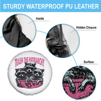 Funny Trash The Patriarchy Spare Tire Cover Feral Feminist Racoon - Wonder Print Shop