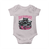 Funny Trash The Patriarchy Baby Onesie Feral Feminist Racoon - Wonder Print Shop