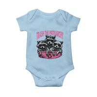 Funny Trash The Patriarchy Baby Onesie Feral Feminist Racoon - Wonder Print Shop