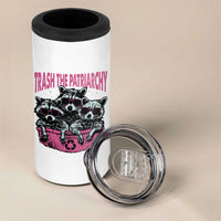 Funny Trash The Patriarchy 4 in 1 Can Cooler Tumbler Feral Feminist Racoon - Wonder Print Shop