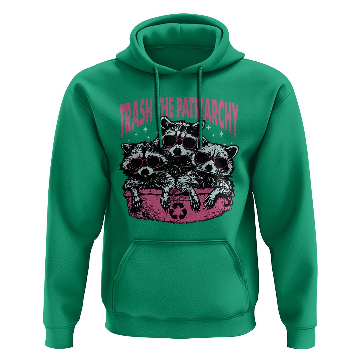 Funny Trash The Patriarchy Hoodie Feral Feminist Racoon - Wonder Print Shop