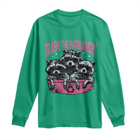 Funny Trash The Patriarchy Long Sleeve Shirt Feral Feminist Racoon - Wonder Print Shop