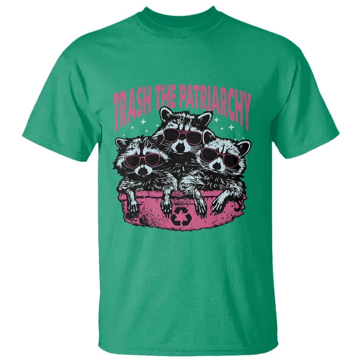 Funny Trash The Patriarchy T Shirt Feral Feminist Racoon - Wonder Print Shop
