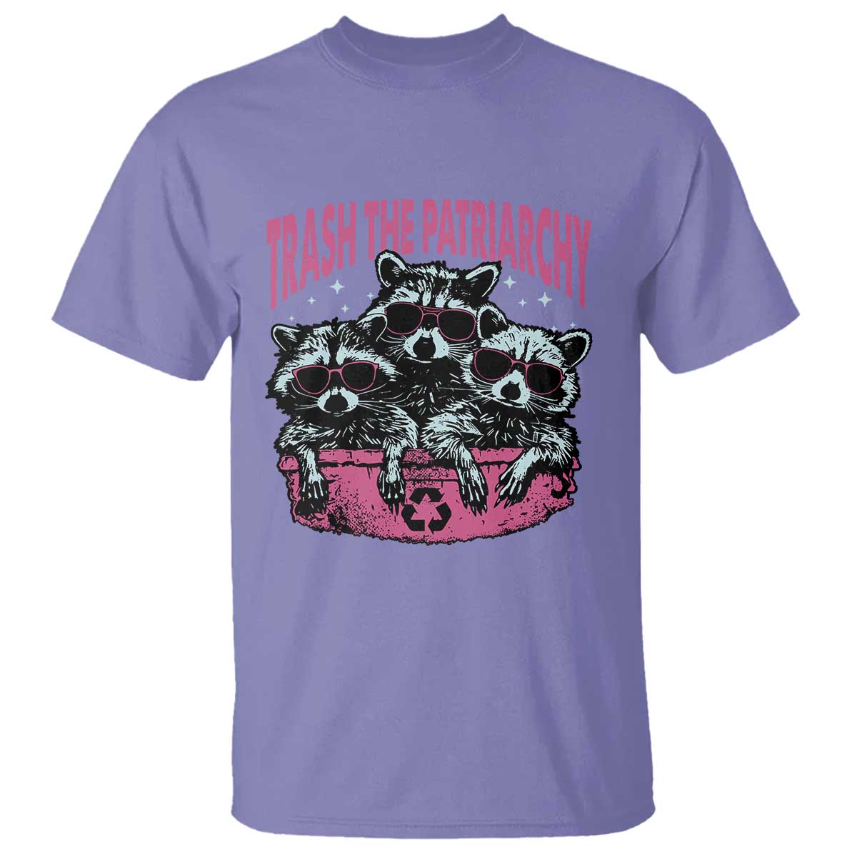Funny Trash The Patriarchy T Shirt Feral Feminist Racoon - Wonder Print Shop