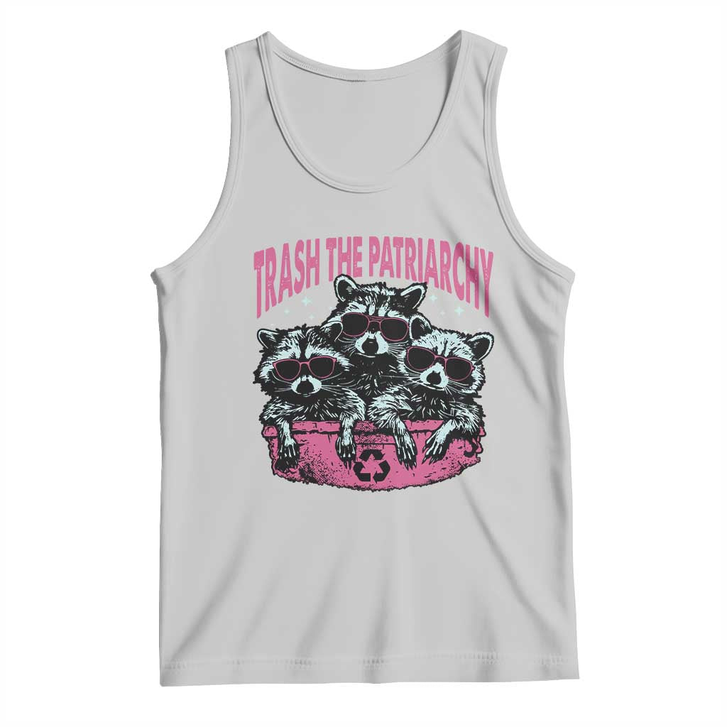 Funny Trash The Patriarchy Tank Top Feral Feminist Racoon - Wonder Print Shop