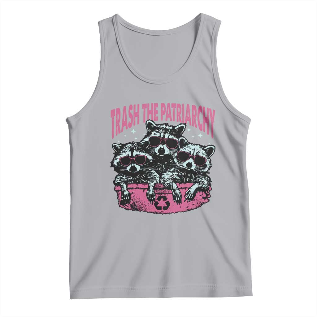 Funny Trash The Patriarchy Tank Top Feral Feminist Racoon - Wonder Print Shop