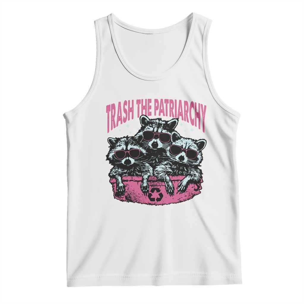 Funny Trash The Patriarchy Tank Top Feral Feminist Racoon - Wonder Print Shop