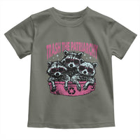 Funny Trash The Patriarchy Toddler T Shirt Feral Feminist Racoon - Wonder Print Shop
