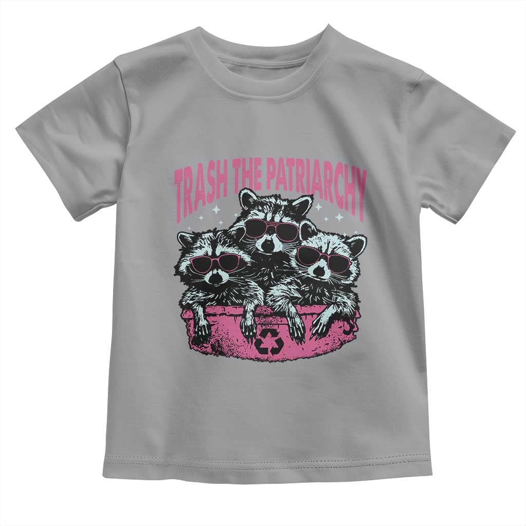 Funny Trash The Patriarchy Toddler T Shirt Feral Feminist Racoon - Wonder Print Shop